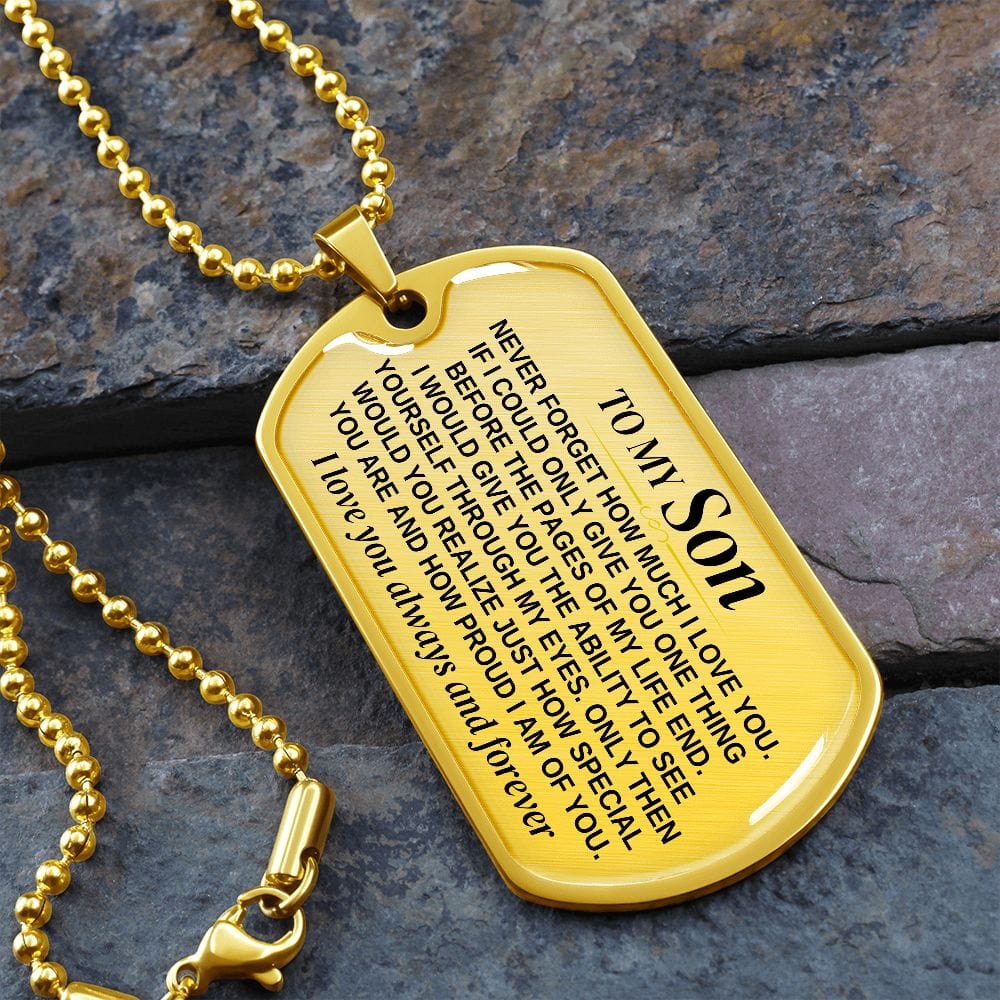 Jewelry To My Son - Beautiful Love Tag - SS297V2