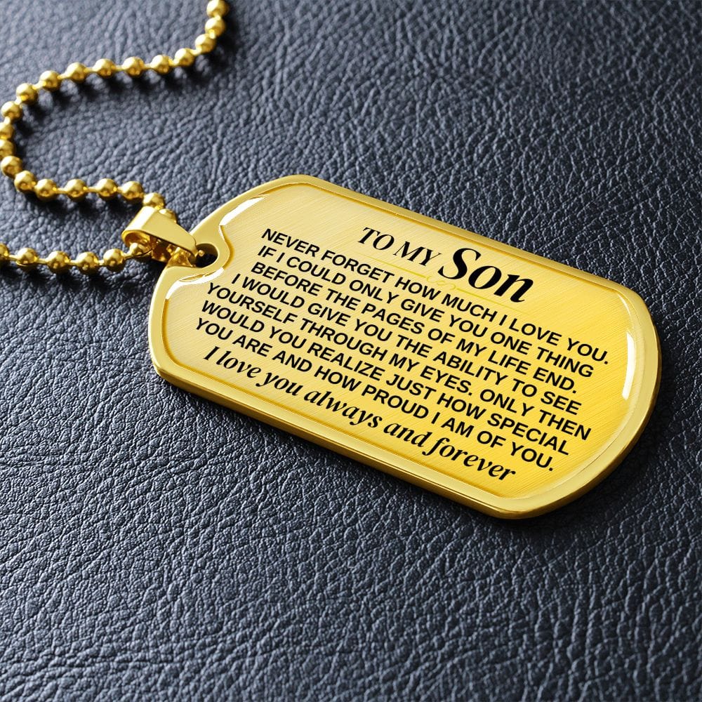 Jewelry To My Son - Beautiful Love Tag - SS297V2