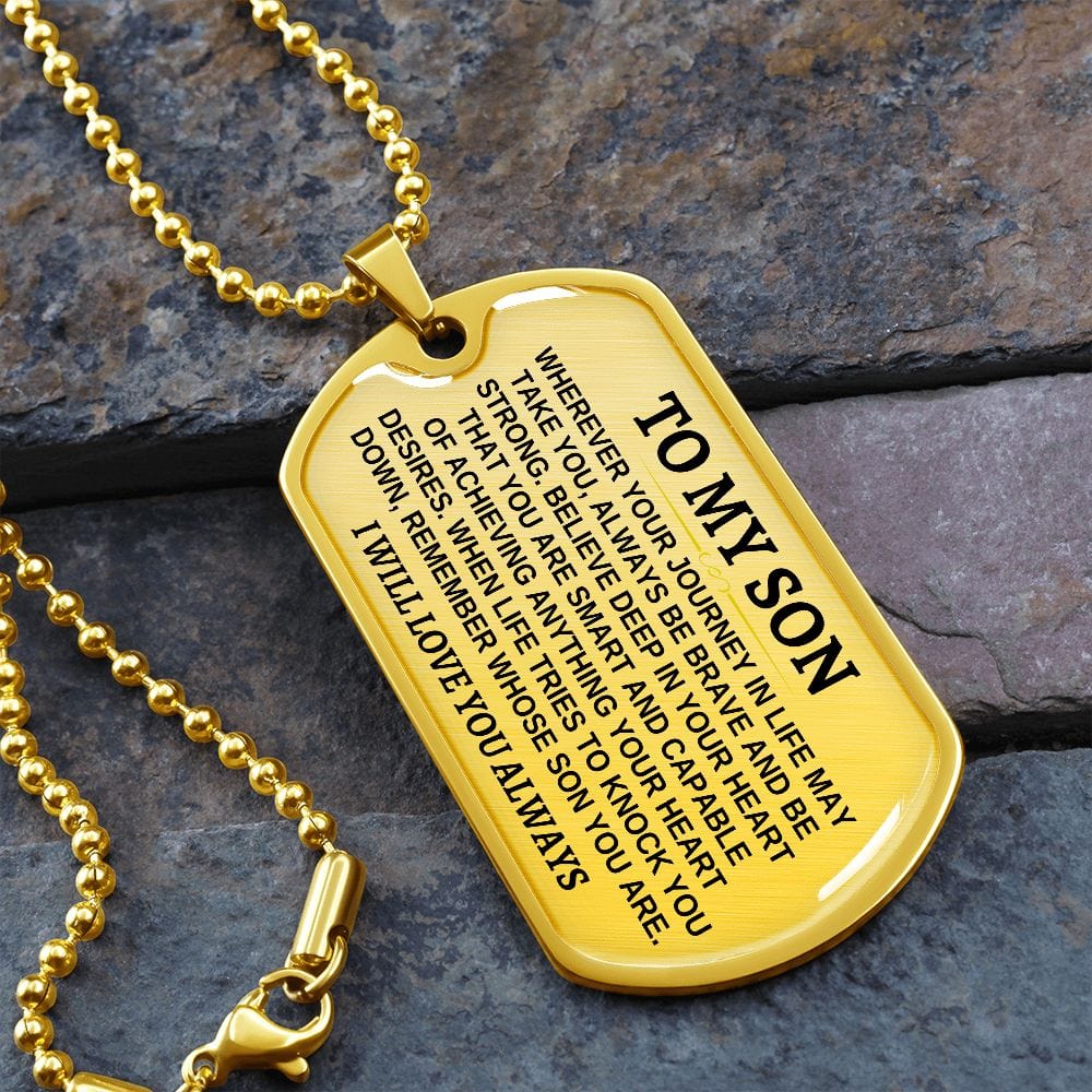 Jewelry To My Son - Beautiful Love Tag - SS298