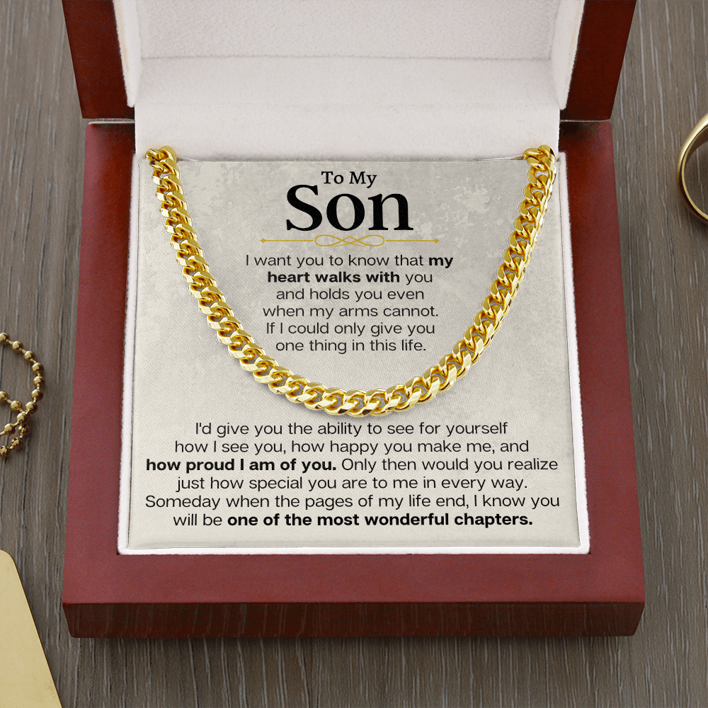 Jewelry To My Son - Cuban Link Chain Gift Set - SS161-S