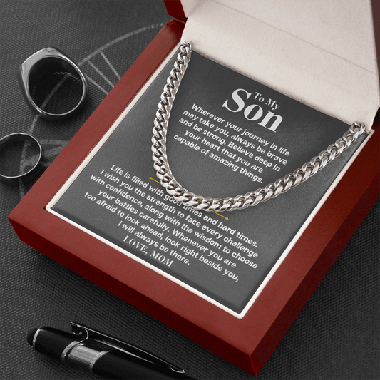 Jewelry To My Son - Cuban Link Chain Gift Set - SS177
