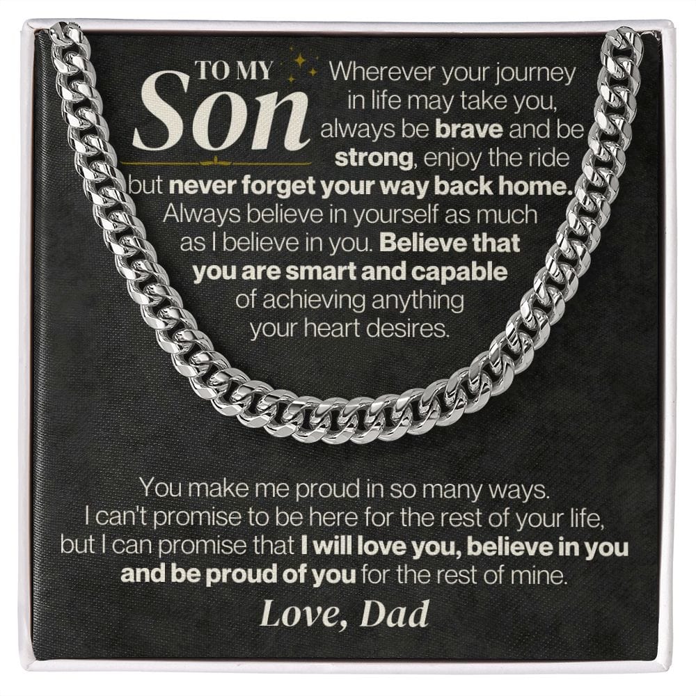 Jewelry To My Son - Dad - Never Forget Your Way Back Home - Gift Set - SS328D