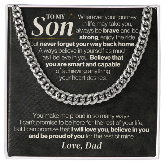 Jewelry To My Son - Dad - Never Forget Your Way Back Home - Gift Set - SS328D
