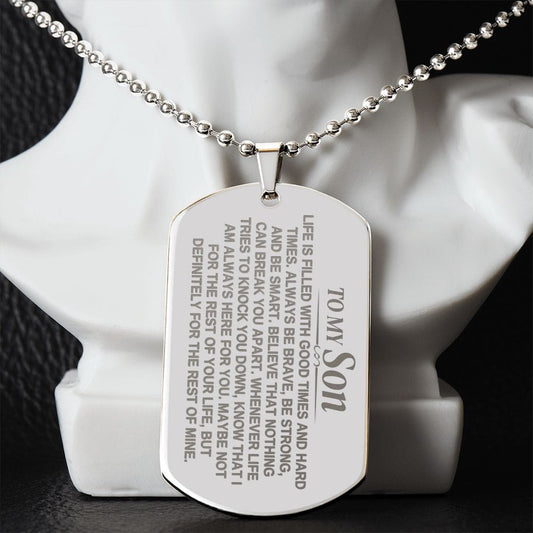 Jewelry To My Son - Engraved Love Tag - SS374