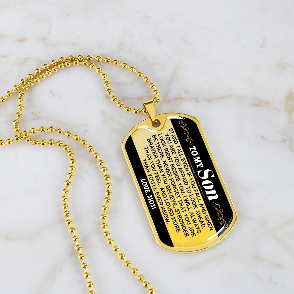 Jewelry To My Son - Love, Mom - Beautiful Love Tag - SS306