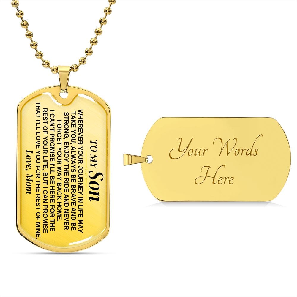 Jewelry To My Son - Love, Mom - Beautiful Love Tag - SS311