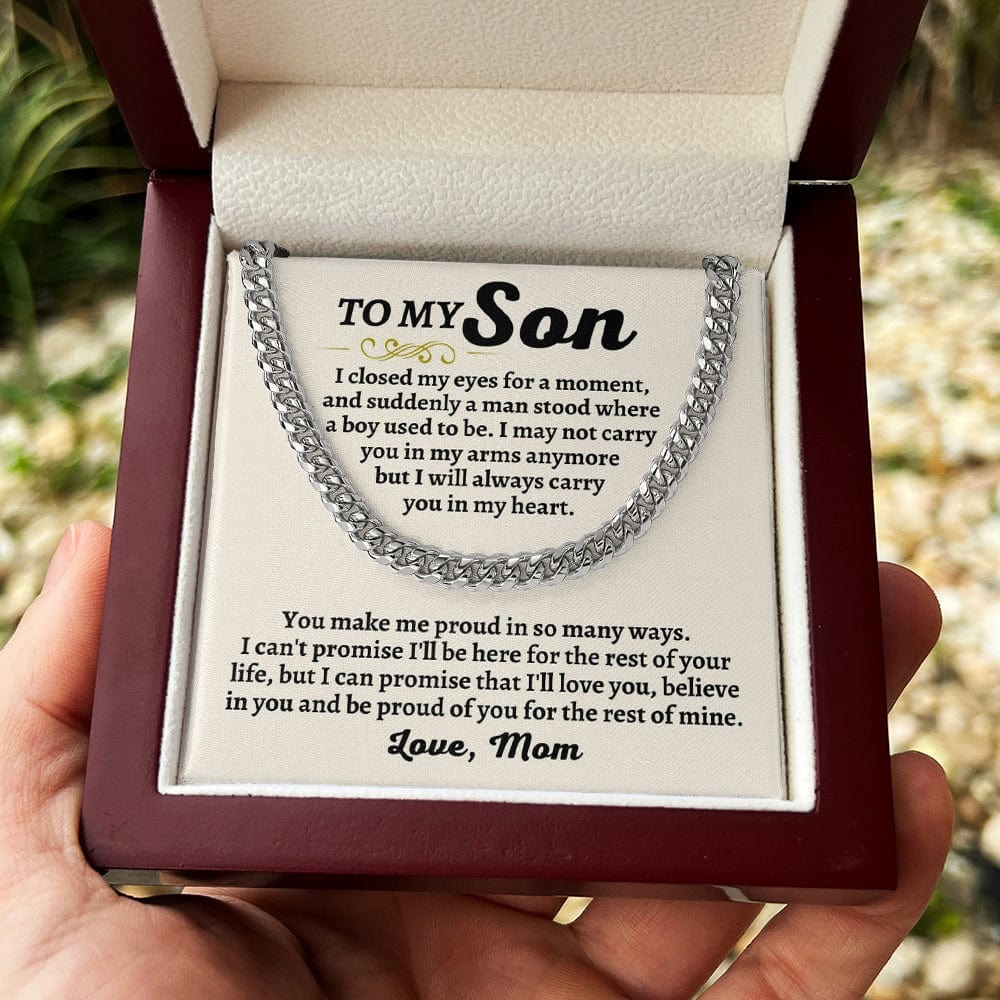 Jewelry To My Son - Love Mom - Forever Linked Gift Set - SS449