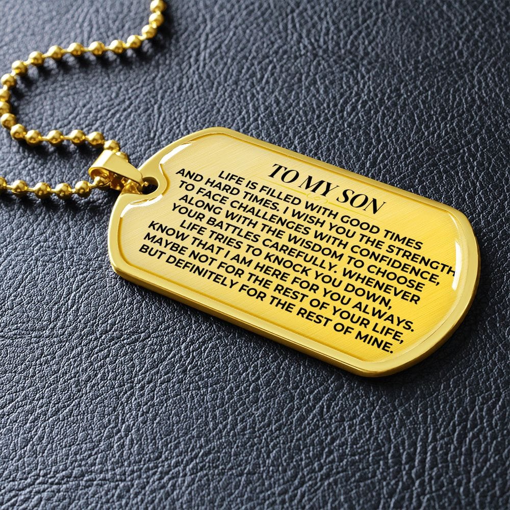 Jewelry To My Son - Love Tag Keepsake - SS377