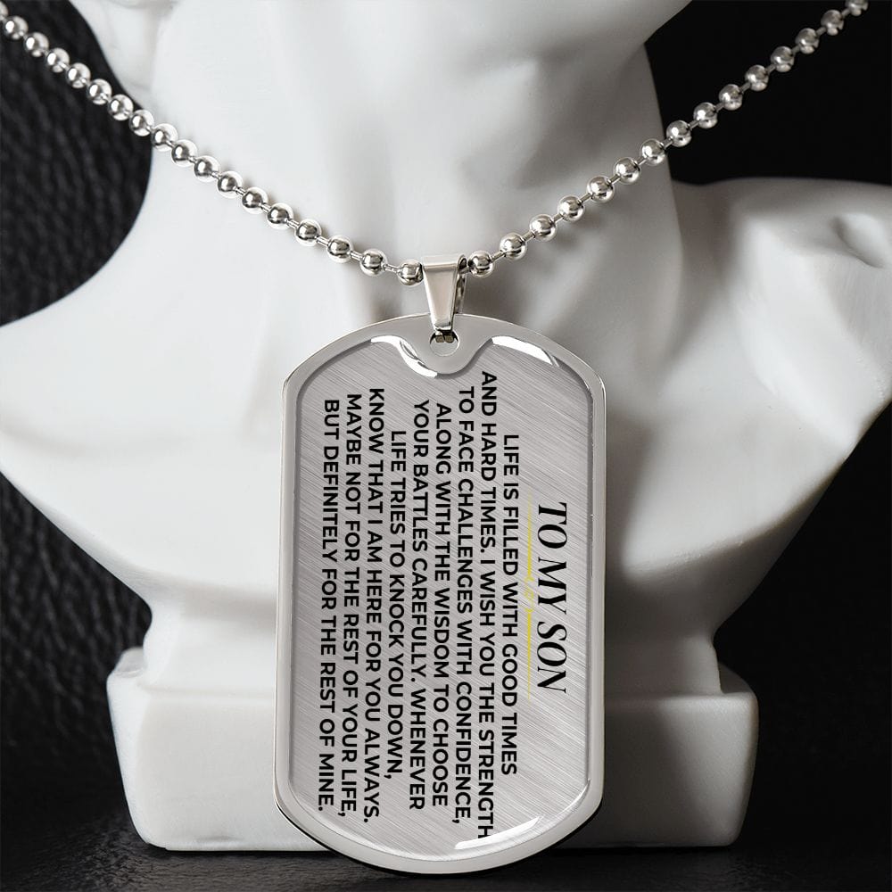 Jewelry To My Son - Love Tag Keepsake - SS377