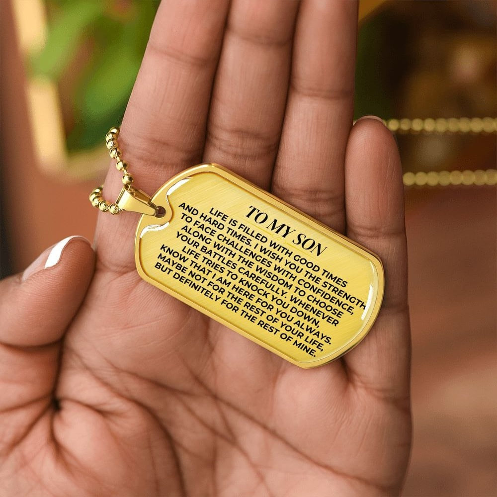 Jewelry To My Son - Love Tag Keepsake - SS377