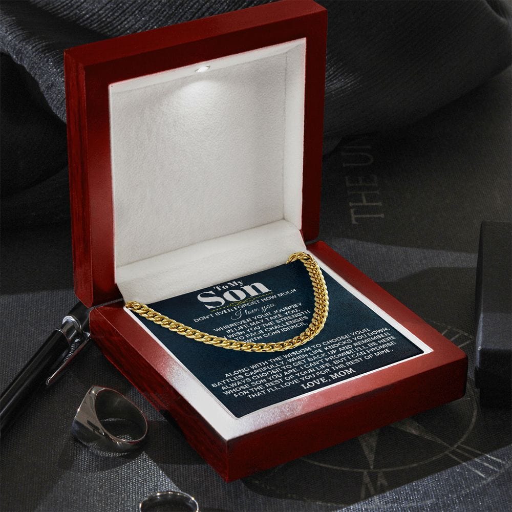 Jewelry To My Son - Wherever Your Journey - From Mom - Dad - Gift Set - SS285
