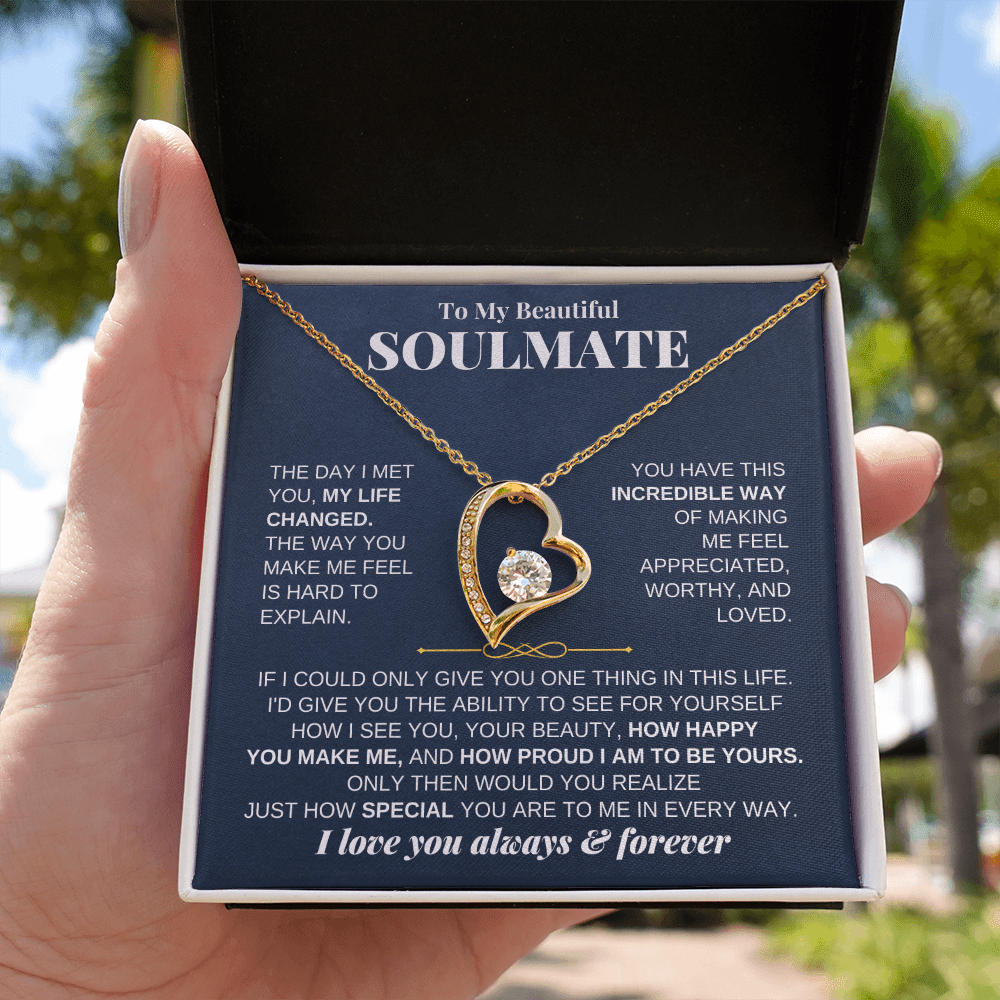 Jewelry To My Soulmate - 18k Gold Heart Finish - Gift Set - SS162