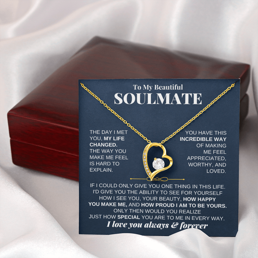 Jewelry To My Soulmate - 18k Gold Heart Finish - Gift Set - SS162