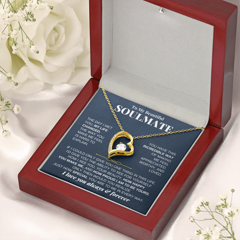 Jewelry To My Soulmate - 18k Gold Heart Finish - Gift Set - SS162
