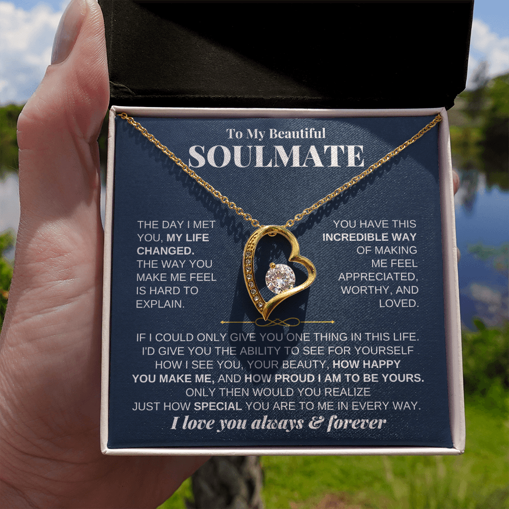 Jewelry To My Soulmate - 18k Gold Heart Finish - Gift Set - SS162