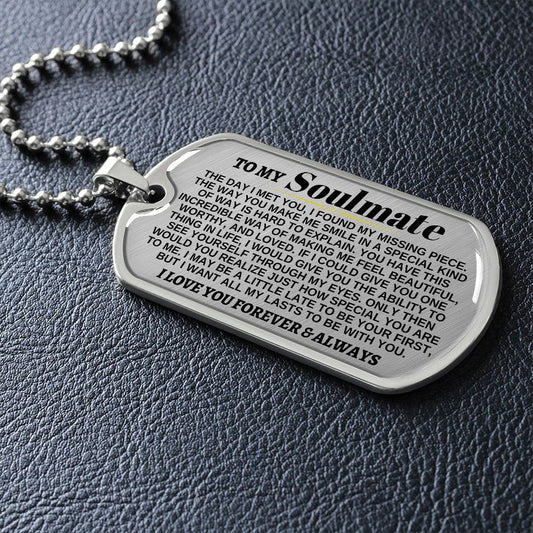 Jewelry To My Soulmate | I Found My Missing Piece | Beautiful Love Tag - SS305