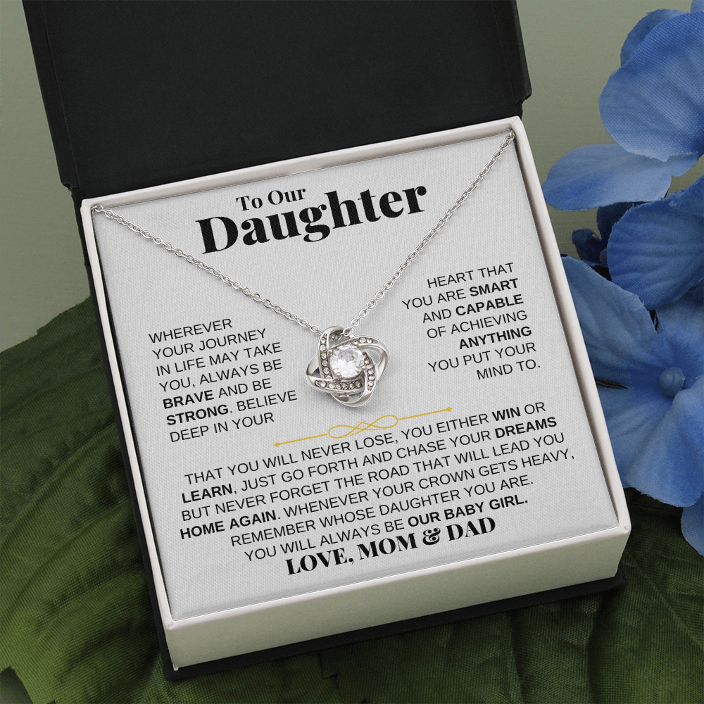 Jewelry To Our Daughter - Love Knot Gift Set - From Dad- SS204LKMD