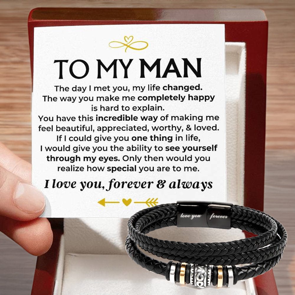 Jewelry To My Man | Love You Forever | Braided Bracelet Gift Set - SS578