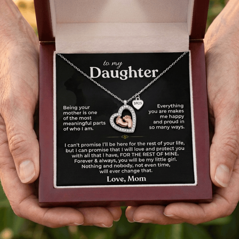 To My Daughter - From Mom - Necklace Gift Set