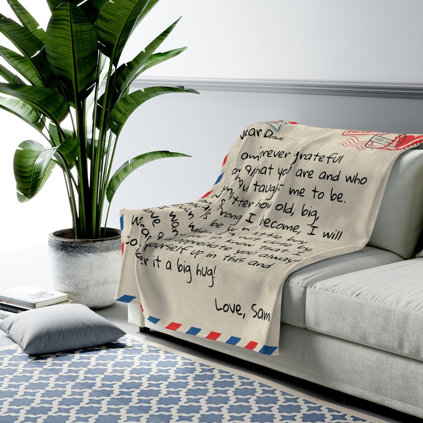 All Over Prints Dear Dad - From Daughter - Personalized Giant Love Letter Blanket - SS361DD