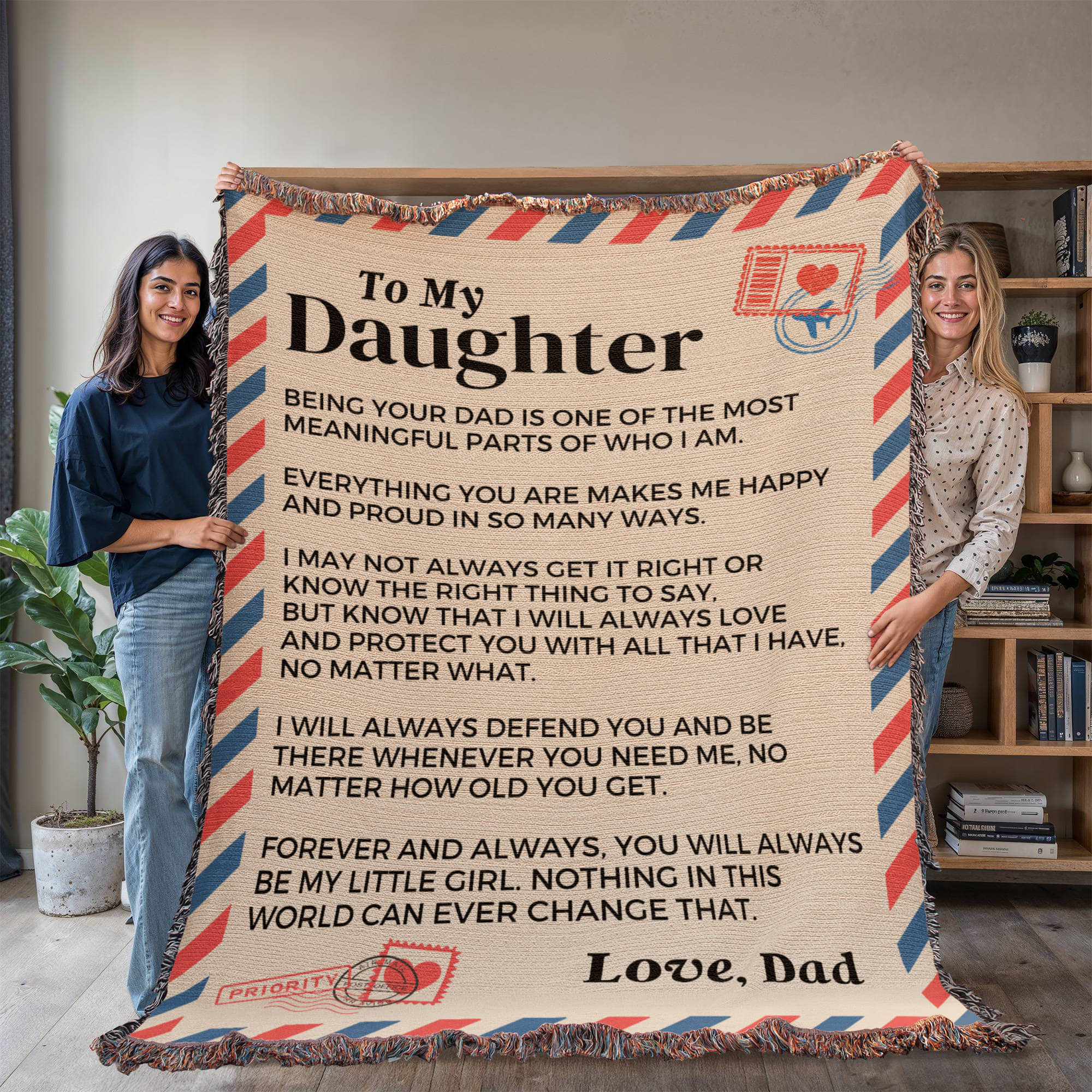 Blanket To My Daughter - Being Your Dad - Heirloom Woven Blanket