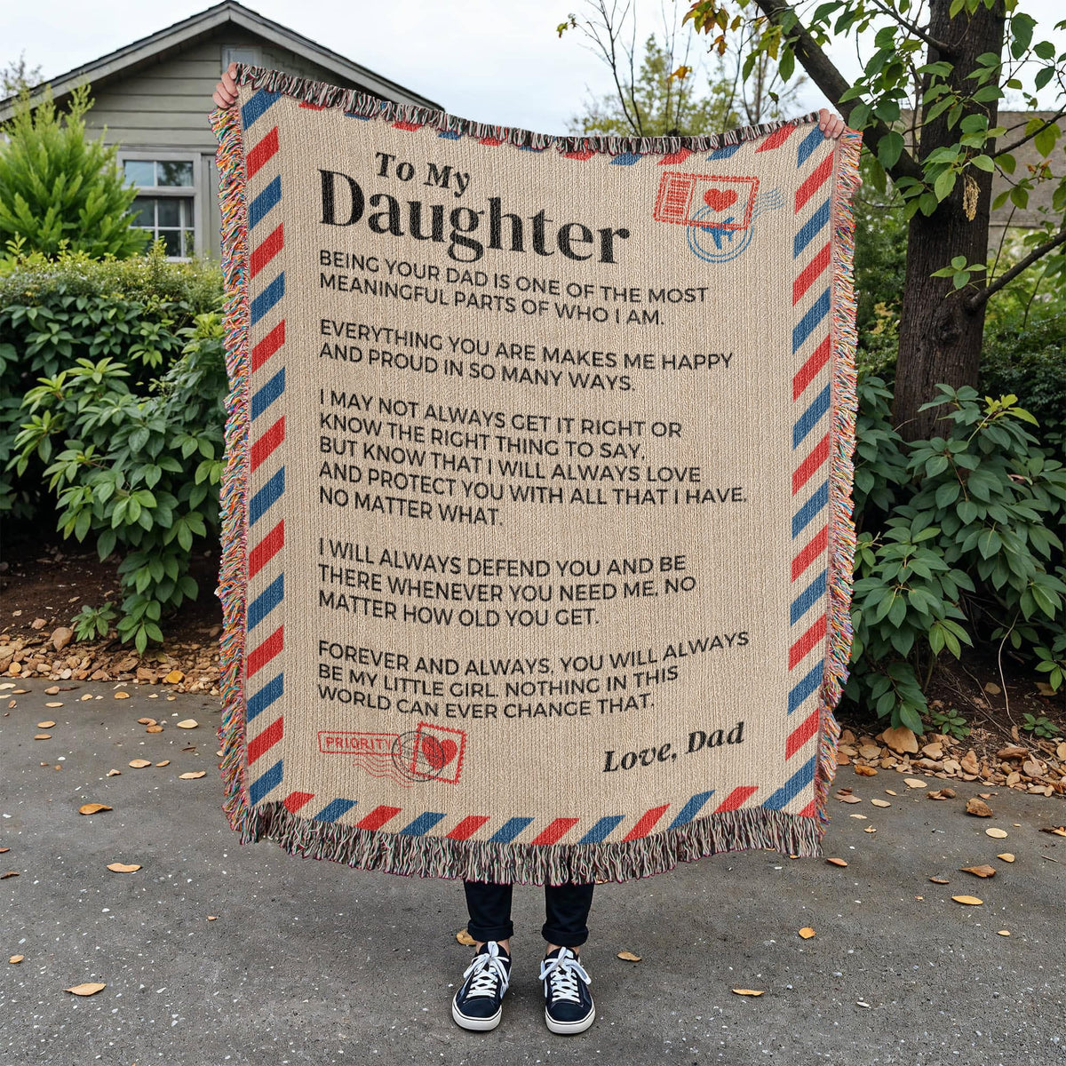 Blanket To My Daughter - Being Your Dad - Heirloom Woven Blanket