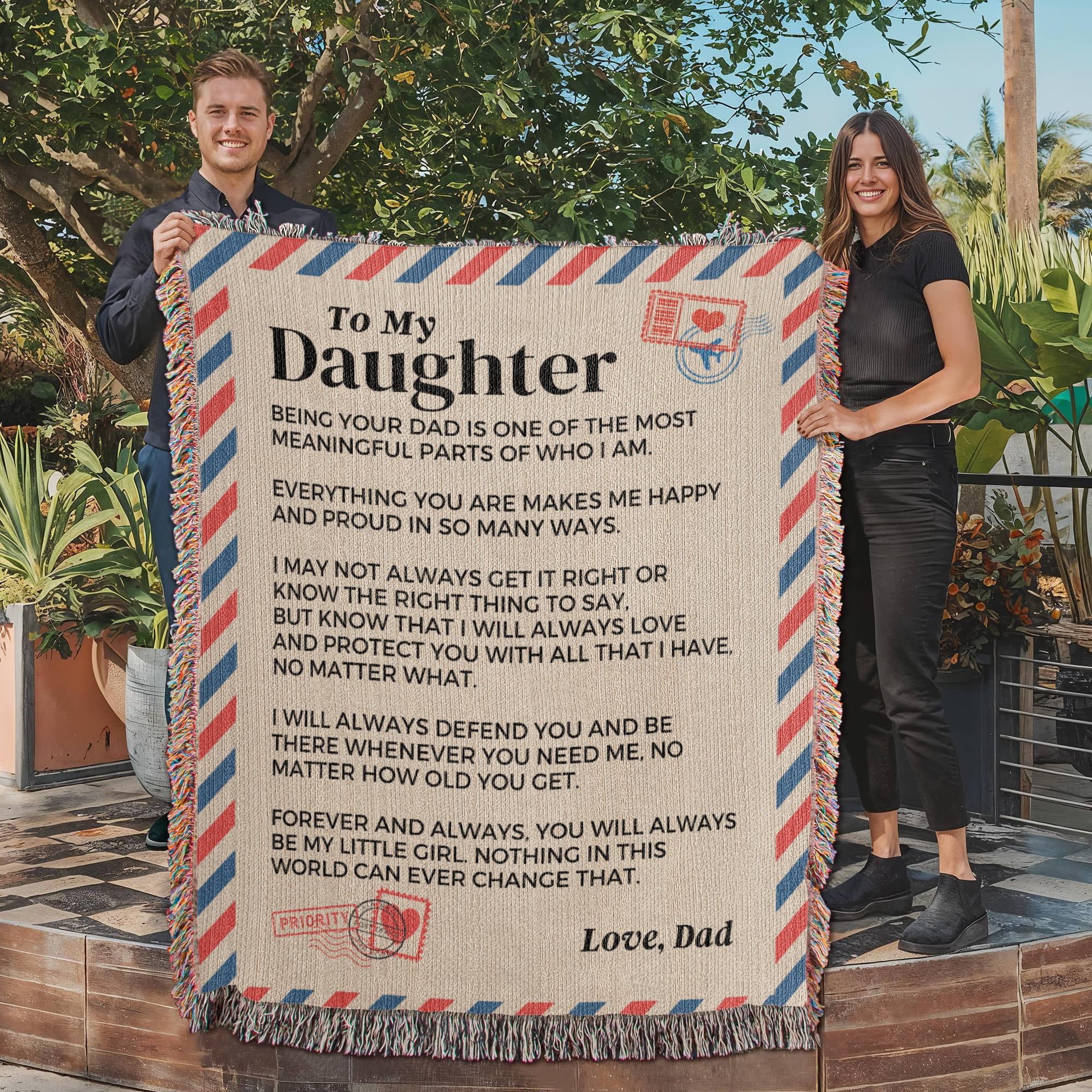 Blanket To My Daughter - Being Your Dad - Heirloom Woven Blanket