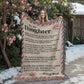 Blanket To My Daughter - Being Your Dad - Heirloom Woven Blanket