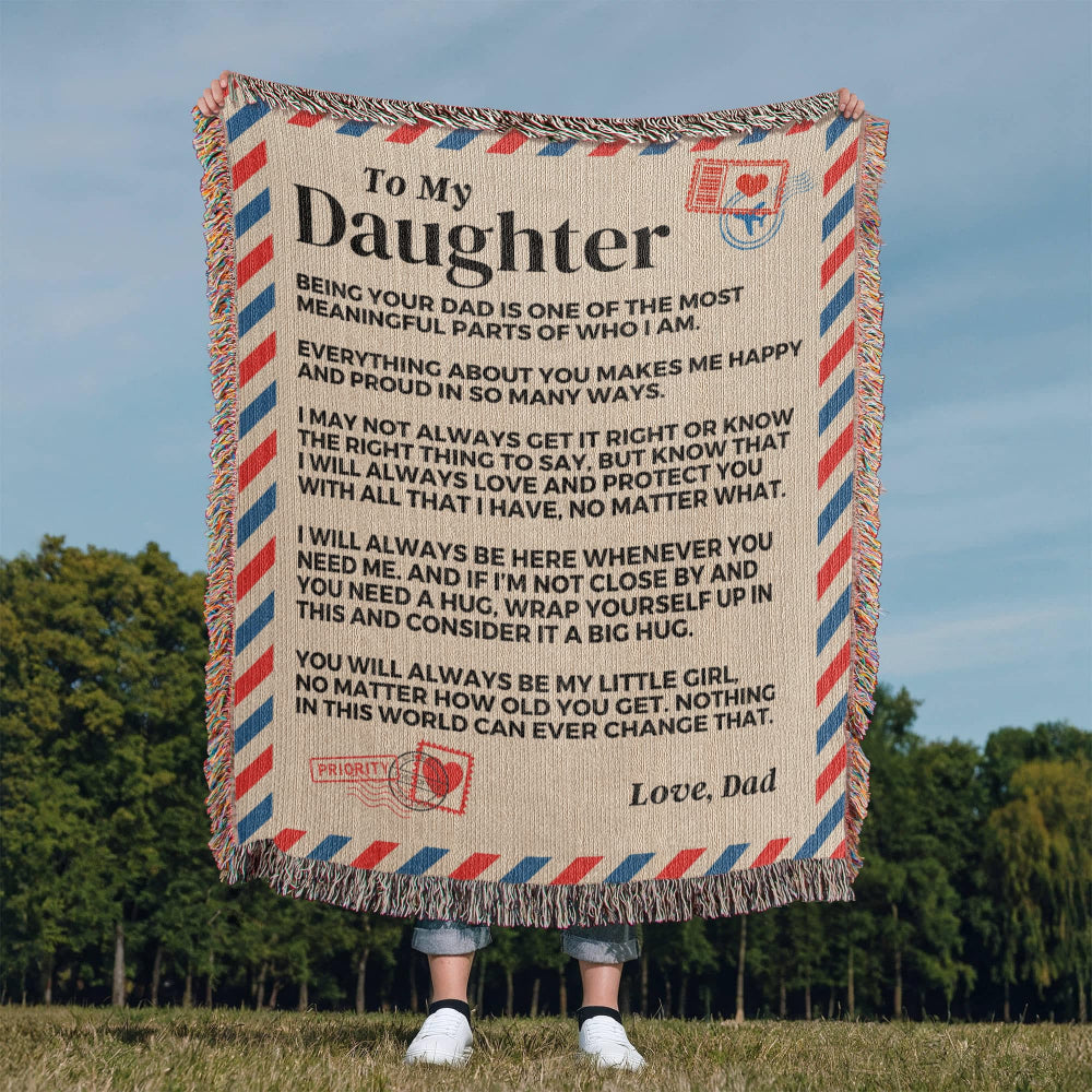Blanket To My Daughter - Being Your Dad - Premium Woven Blanket