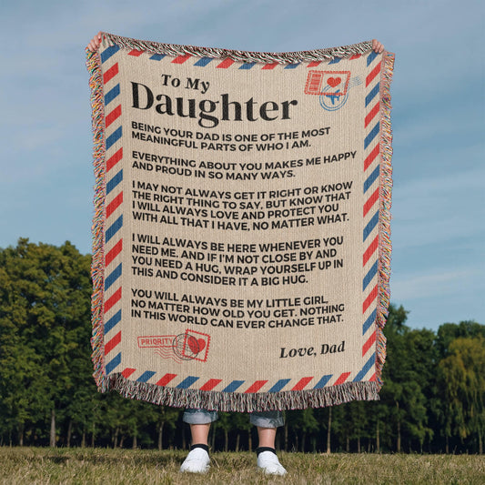 Blanket To My Daughter - Being Your Dad - Premium Woven Blanket