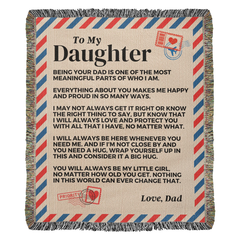Blanket To My Daughter - Being Your Dad - Premium Woven Blanket