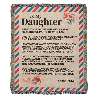 Blanket To My Daughter - Being Your Dad - Premium Woven Blanket