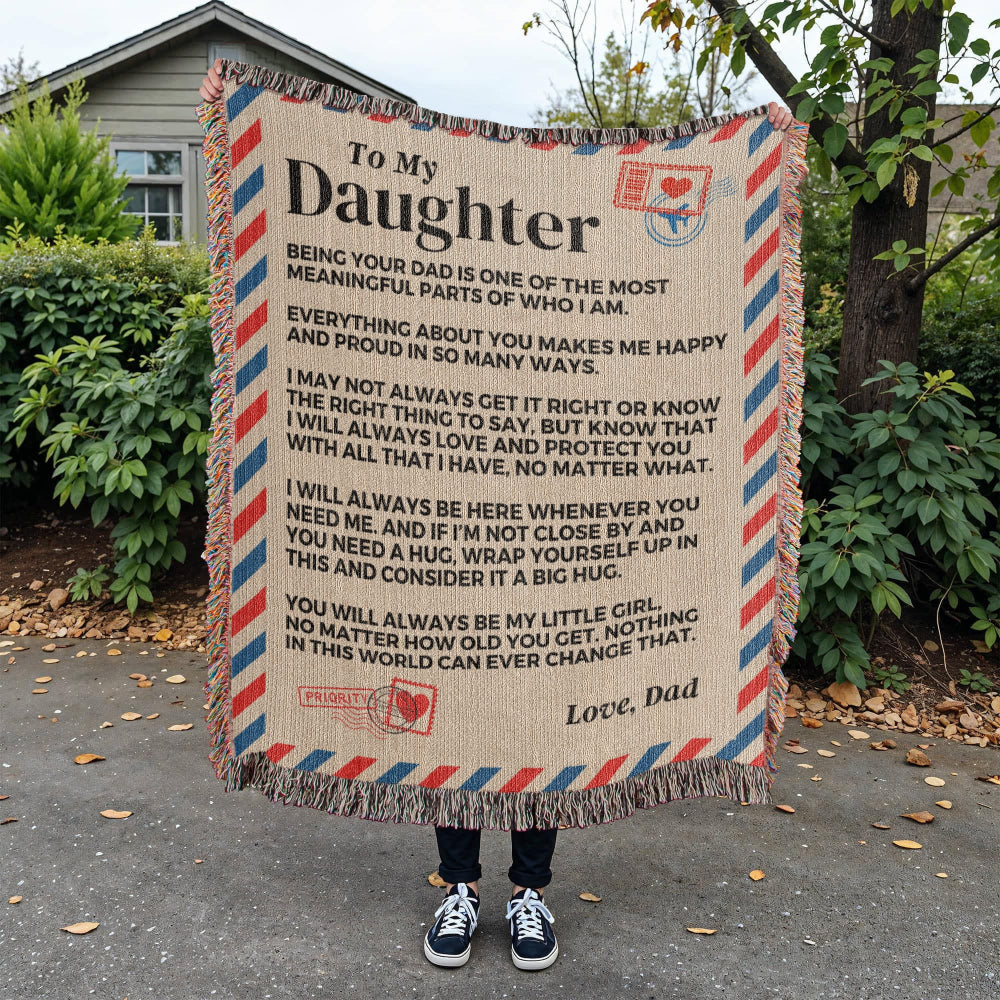 Blanket To My Daughter - Being Your Dad - Premium Woven Blanket