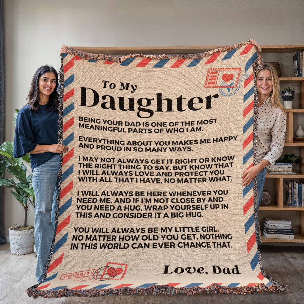 Blanket To My Daughter - Being Your Dad - Premium Woven Blanket