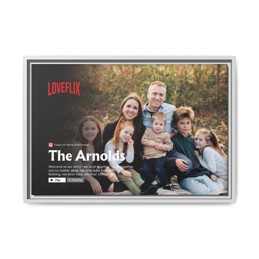 Canvas Personalized Family Movie-Cover Matte Canvas — Pinewood Frame