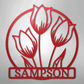 Custom Wild Tulip Monogram - Steel Sign