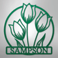 Custom Wild Tulip Monogram - Steel Sign