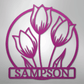 Custom Wild Tulip Monogram - Steel Sign