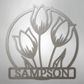 Custom Wild Tulip Monogram - Steel Sign