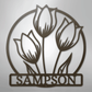 Custom Wild Tulip Monogram - Steel Sign