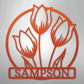 Custom Wild Tulip Monogram - Steel Sign