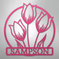Custom Wild Tulip Monogram - Steel Sign