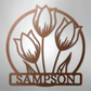 Custom Wild Tulip Monogram - Steel Sign