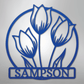 Custom Wild Tulip Monogram - Steel Sign