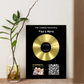 Customizer Our Soundtrack - Gold-Finish Frame Custom Vinyl Record Canvas - PF
