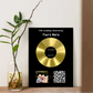 Customizer Our Soundtrack - Gold-Finish Frame Custom Vinyl Record Canvas - SO