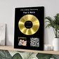 Customizer Our Soundtrack - Gold-Finish Frame Custom Vinyl Record Canvas - SO
