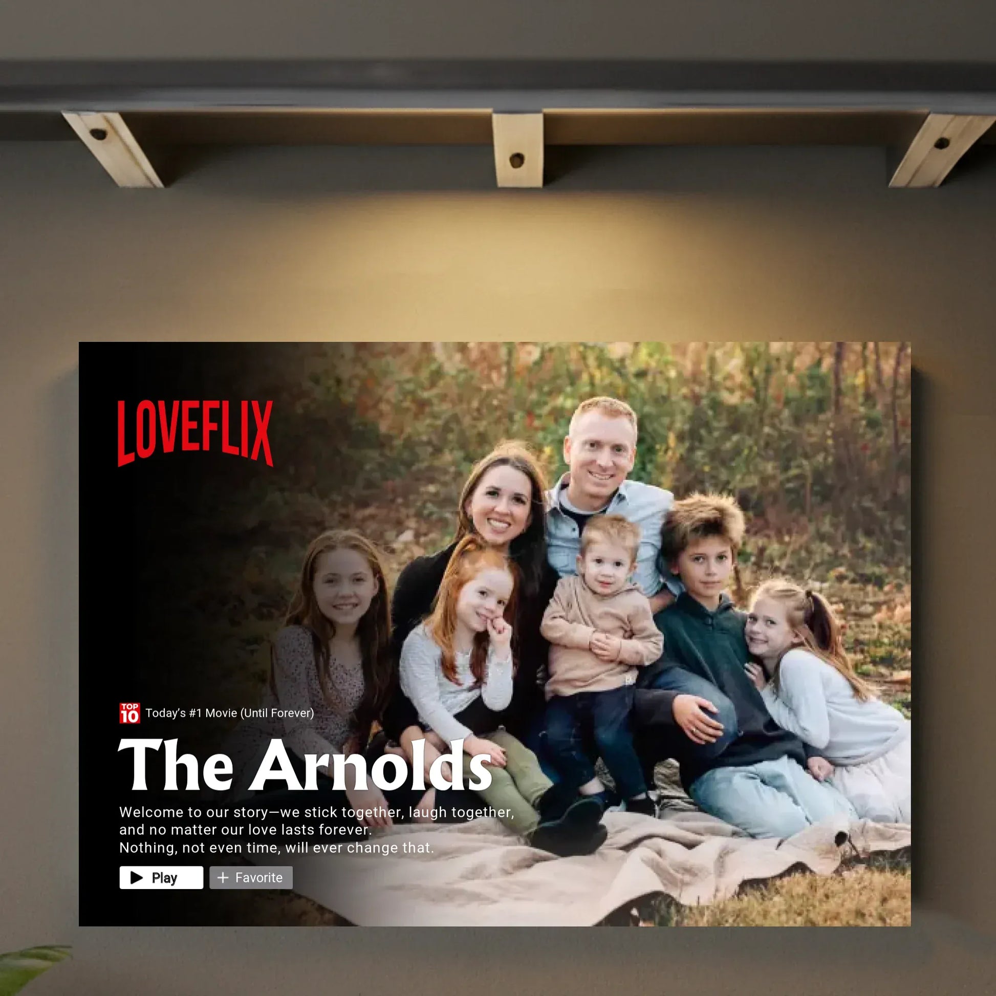 Customizer Personalized "Our Family" Movie Cover inspired Canvas Wall Art