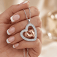 To My Daughter - Being Your Mom - .925 Baby Feet Necklace Gift Set - SS622M