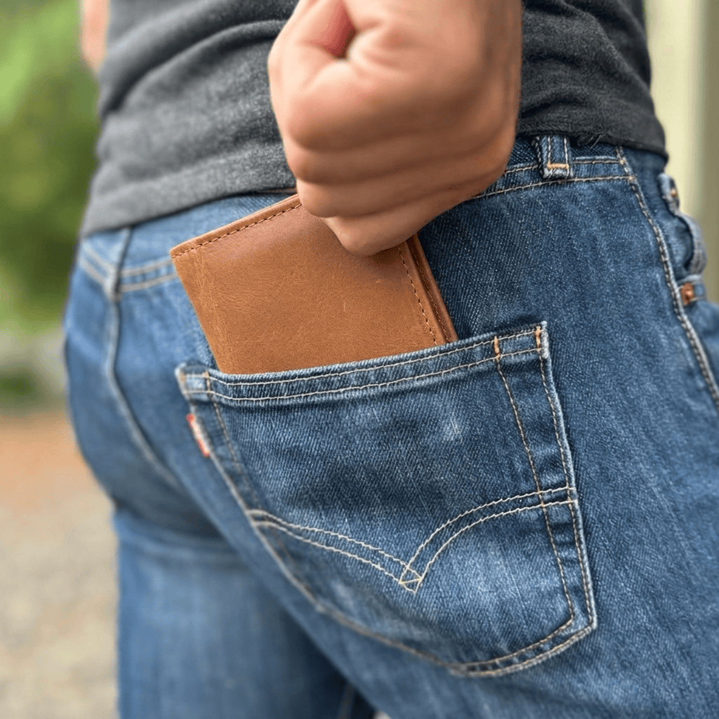 To My Son - Love, Dad - Engraved Premium Bi-fold Leather Wallet - SS542W